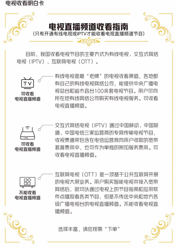 电视收看明白卡