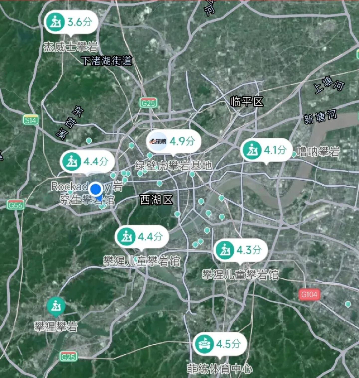 杭州攀岩地图