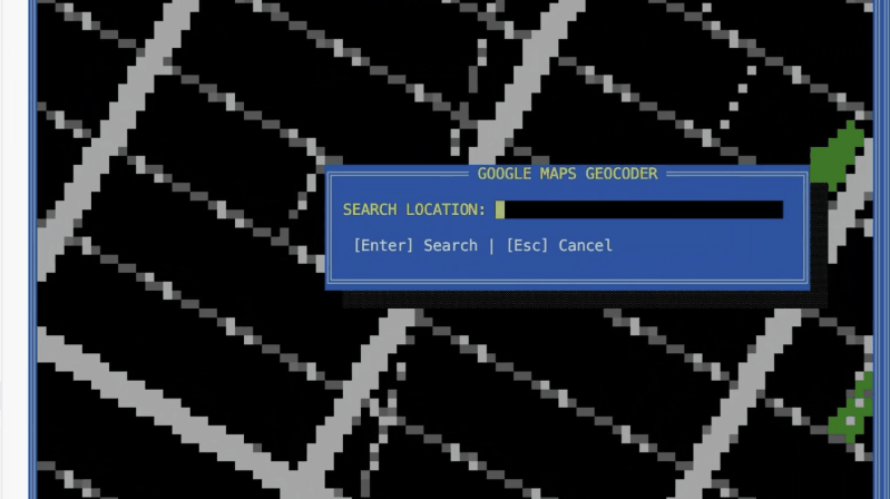 DOS 版 Google Maps