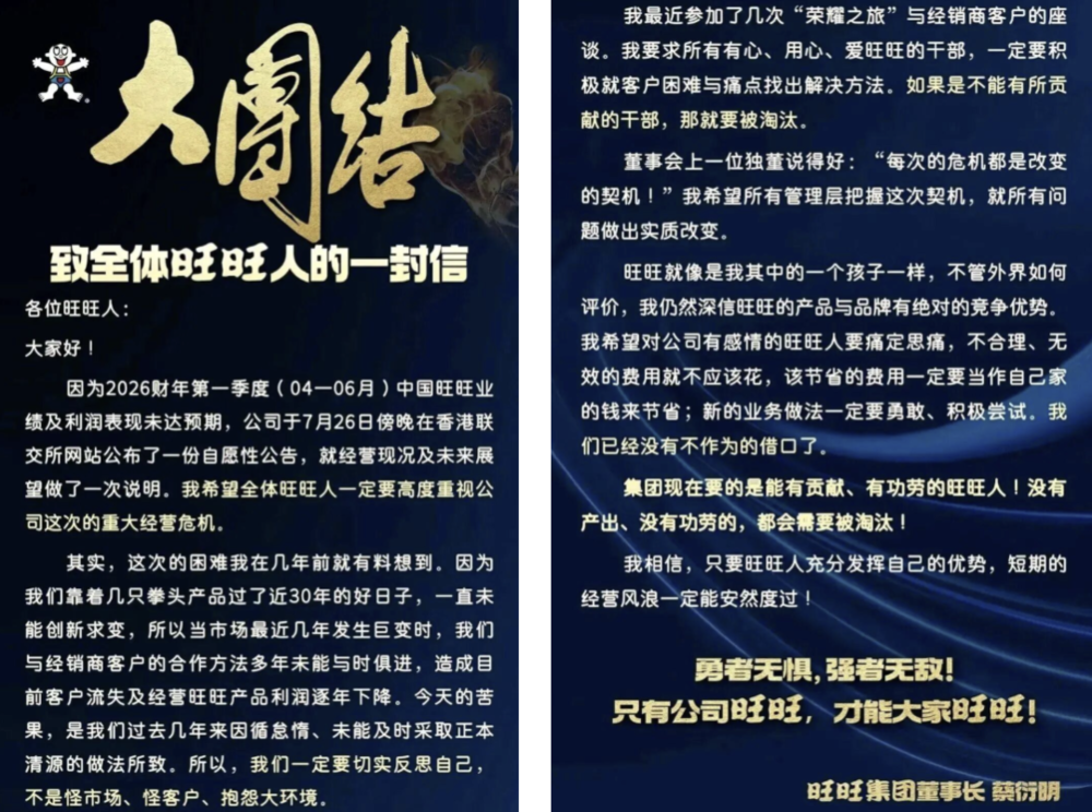 旺旺业绩图表