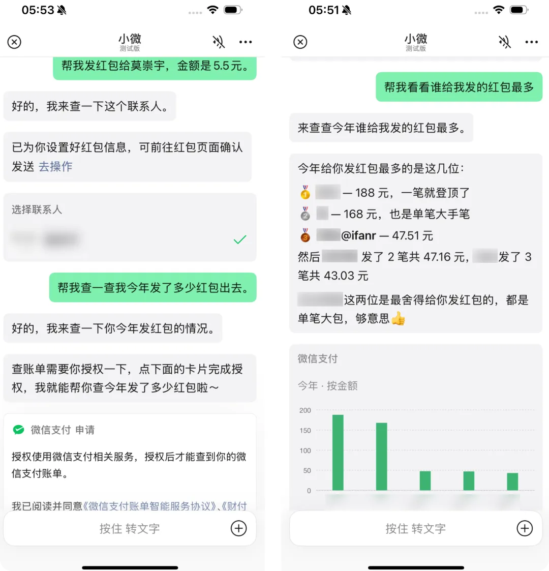 红包统计柱状图